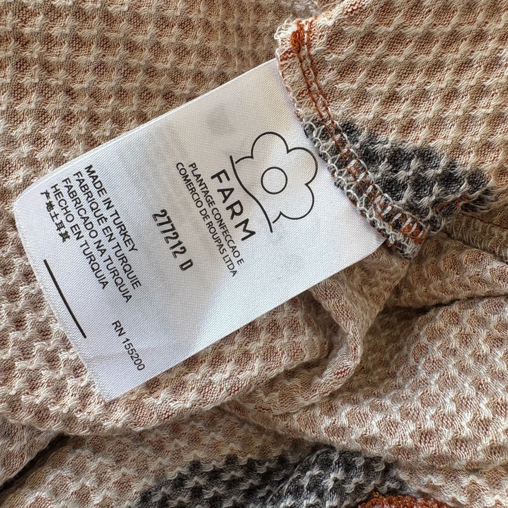 Farm Rio Anthropologie Polka Dot Wide Leg Jumpsuit Medium Orange Black New FLAW - Picture 15 of 16